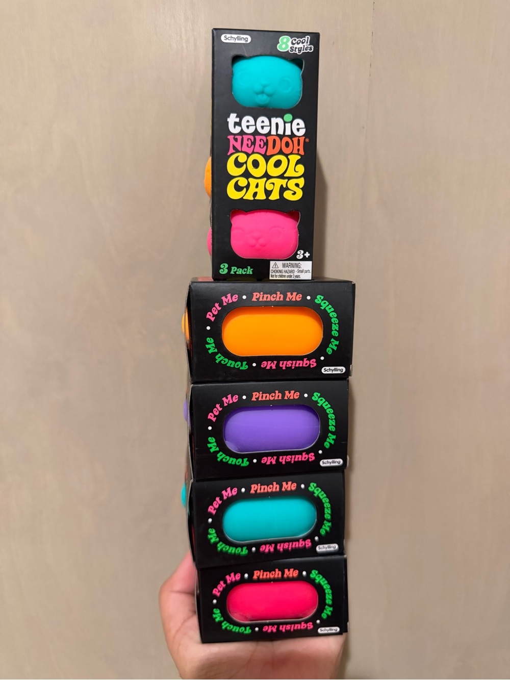 Needoh Cool Cats teenies and regular Teal, Pink, Orange, purple set authentic